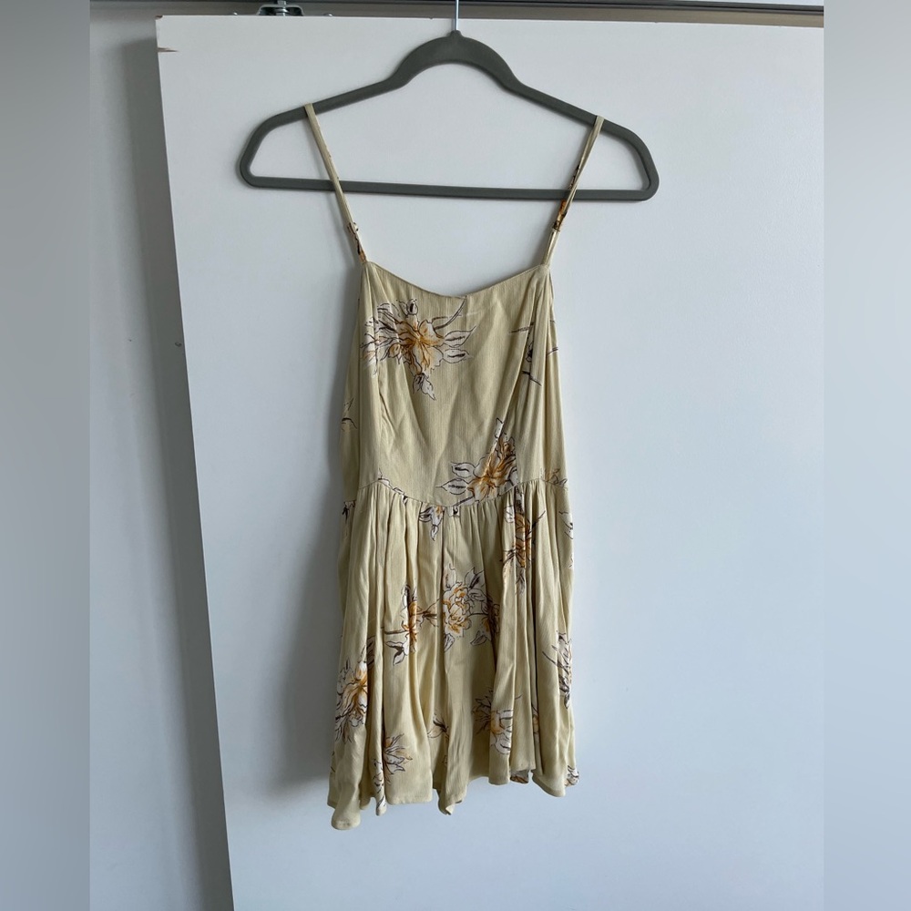 Yellow floral romper